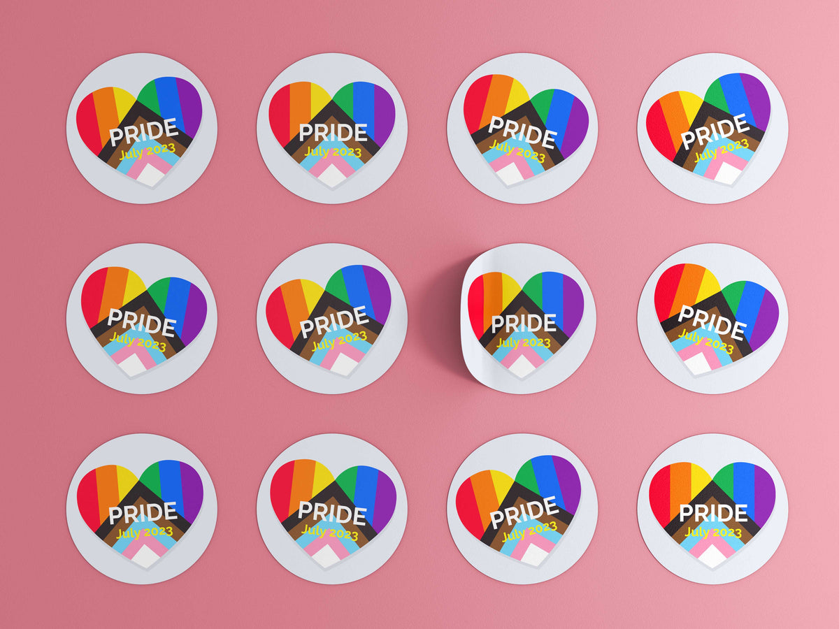 Pride Round Labels Roll of Round Labels - Circle Stickers
